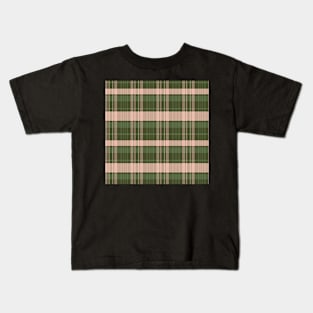 Autumn Aesthetic Calan 2 Hand Drawn Textured Plaid Pattern Kids T-Shirt